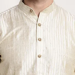 SOJANYA Men Jacquard Straight Kurta image 2