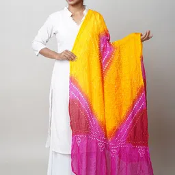 Unnati Silks Bandhani Dyed Dupatta image 2