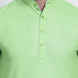 SOJANYA Mandarin Collar Roll Up Sleeves Kurta image 5