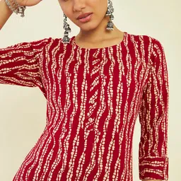 Soch Abstract Printed Round Neck Kurta image 5