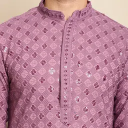 Anouk Ethnic Motifs Embroidered Sequined Pure Cotton Kurta image 5
