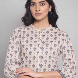 W Women Straight Cotton Kurta image 2