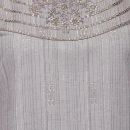 Span Striped Sequined Pure Cotton A-Line Kurta image 2