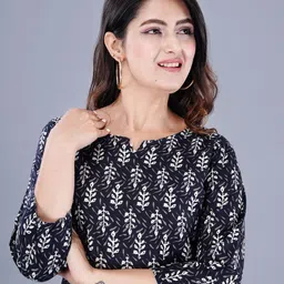 ao services Ethnic Motifs Pure Cotton A-Line Straight Kurta image 2