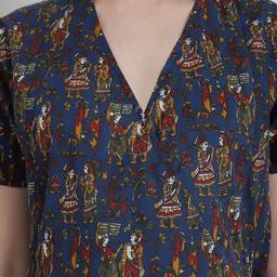 Secret Wish Floral Printed Cotton Maternity A-Line Kurta image 2