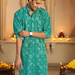Shasak Men Ethnic Motifs Printed Gotta Patti Kurta image 3