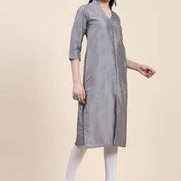 Phenav Mandarin Collar Dupion Silk Kurta image 3