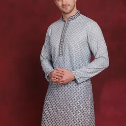 Jompers Geometric Embroidered Sequinned Straight Kurta image 2