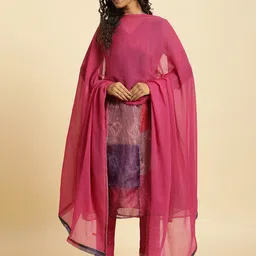 W Dupatta With Gotta Patti Border image 2