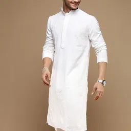 here&now x sanwara Sanwara Ethnic Motifs Embroidered Chikankari Kurta image 5