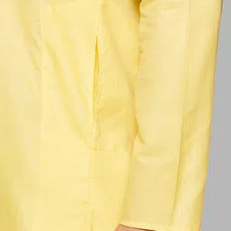 ROYAL KURTA Men Solid Yellow Kurta image 3