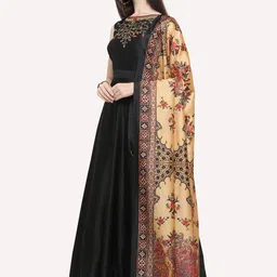 Kaizen TEXO FAB Maroon & Yellow Ethnic Motifs Printed Dupatta image 3