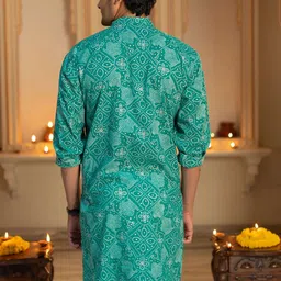Shasak Men Ethnic Motifs Printed Gotta Patti Kurta image 4