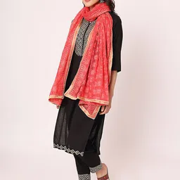 Moda Chales Ethnic Motifs Embroidered Phulkari Dupatta image 5
