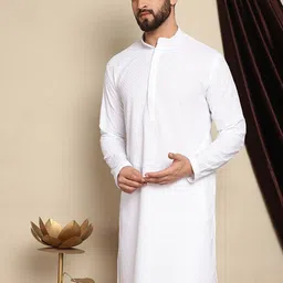 SOJANYA Ethnic Motifs Embroidered Pure Cotton Kurta image 2