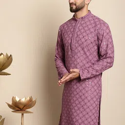 Anouk Ethnic Motifs Embroidered Sequined Pure Cotton Kurta image 4