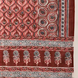 KALINI Floral Printed Gotta Patti Pure Cotton Anarkali Kurta & Trousers With Dupatta image 4