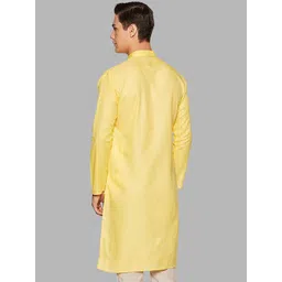 ROYAL KURTA Men Solid Yellow Kurta image 2
