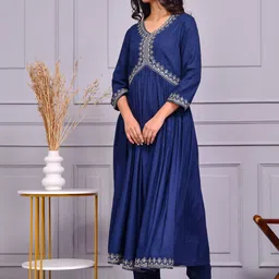 Aspriya Ethnic Motifs Yoke Design Anarkali Kurta image 4