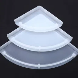 essentia Unbreakable Multipurpose Corner Set of 3/Plastic Wall Shelf Plastic Wall Shelf Plastic Wall Shelf image 3