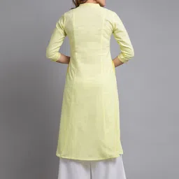SUTI Thread Work Sequined Panelled A-Line Cotton Kurta image 2