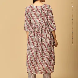 The Mom Store Women Printed Regular Pure Cotton Kurta with Pyjamas & With Dupatta image 5