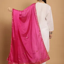 SOUNDARYA Embroidered Dupatta with Gotta Patti image 5