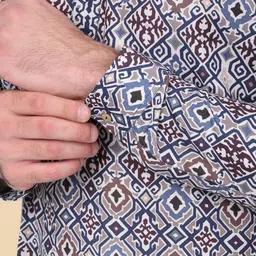 KRAFT INDIA Men Yoke Design Pathani Kurta image 5