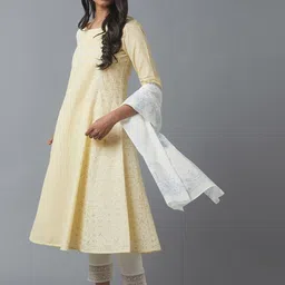 W Straight Cotton Kurta image 3