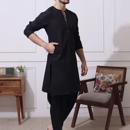 MIDAV Mandarin Collar Cotton Straight Kurta image 5