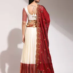 Fabcartz Semi-Stitched Lehenga & Unstitched Blouse With Dupatta image 4