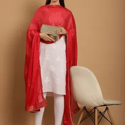 SOUNDARYA Embroidered Dupatta with Gotta Patti image 2