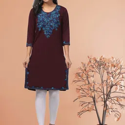 FAMBEE Women Woollen Kurta image 5