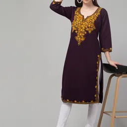 FAMBEE Women Woollen Kurta image 2
