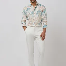 mufti Men Slim Fit Printed Spread Collar Casual Shirt image 5