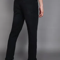ducati Men Slim Mid Rise Black Jeans image 4