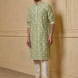Tasva Ethnic Motifs Printed Kurta With Churidar image 1