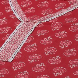 Indo Era Women Red & White Ethnic Motifs Printed Kurta with Palazzos & With Dupatta image 2