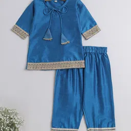 The Magic Wand Girls Keyhole Neck Regular Gotta Patti Kurta with Pyjamas-picture-36