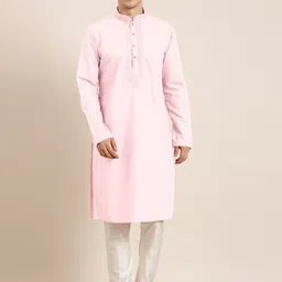 TheEthnic.Co Ethnic Motifs Yoke Design Pure Cotton Kurta With Trousers-picture-23
