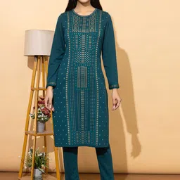 Anouk Women Ethnic Motifs Printed Regular Kurta with Trousers-picture-15