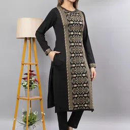 Anouk Women Ethnic Motifs Printed Regular Kurta with Trousers image 3