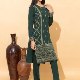 Anouk Women Ethnic Motifs Printed Regular Kurta with Trousers image 2