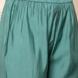 Varanga Ethnic Motifs Printed Chanderi Silk Kurta With Trousers And Dupatta image 5