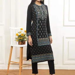 Anouk Women Ethnic Motifs Printed Regular Kurta with Trousers image 5