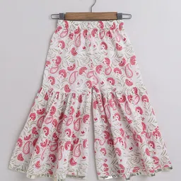 The Magic Wand Girls Printed Gotta Patti Pure Cotton Kurti with Sharara & Dupatta image 5
