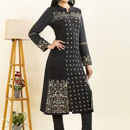 KEIKO Women Printed Regular Kurta with Trousers image 5