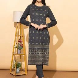 Anouk Women Ethnic Motifs Printed Regular Kurta with Trousers image 3