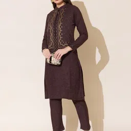 KEIKO Women Floral Regular Kurta with Trousers image 5