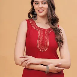 NYPA Women Yoke Design Regular Gotta Patti Kurta with Salwar image 2